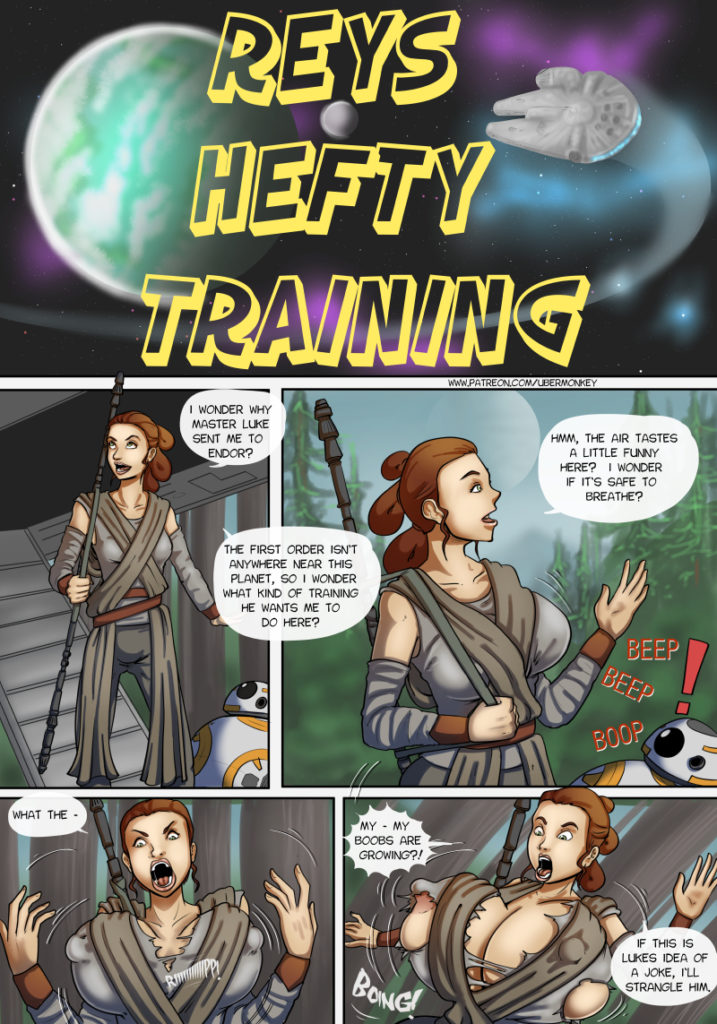 Luke Cartoon Porn Comics - Rey's Hefty Training- [UberMonkey] - Hentai Comics Free