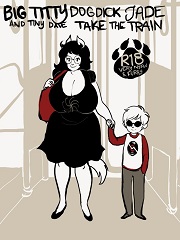 Big Titty Dog Dick Jade and Tiny Dave Take the Train- [By Coxaplenty]