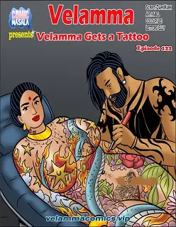Velamma- Chapter 122- Velamma Gets a Tatoo- By Abel