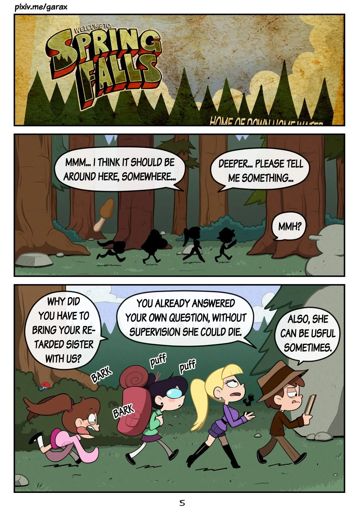 Spring Falls- Gravity Falls- By Garabatoz