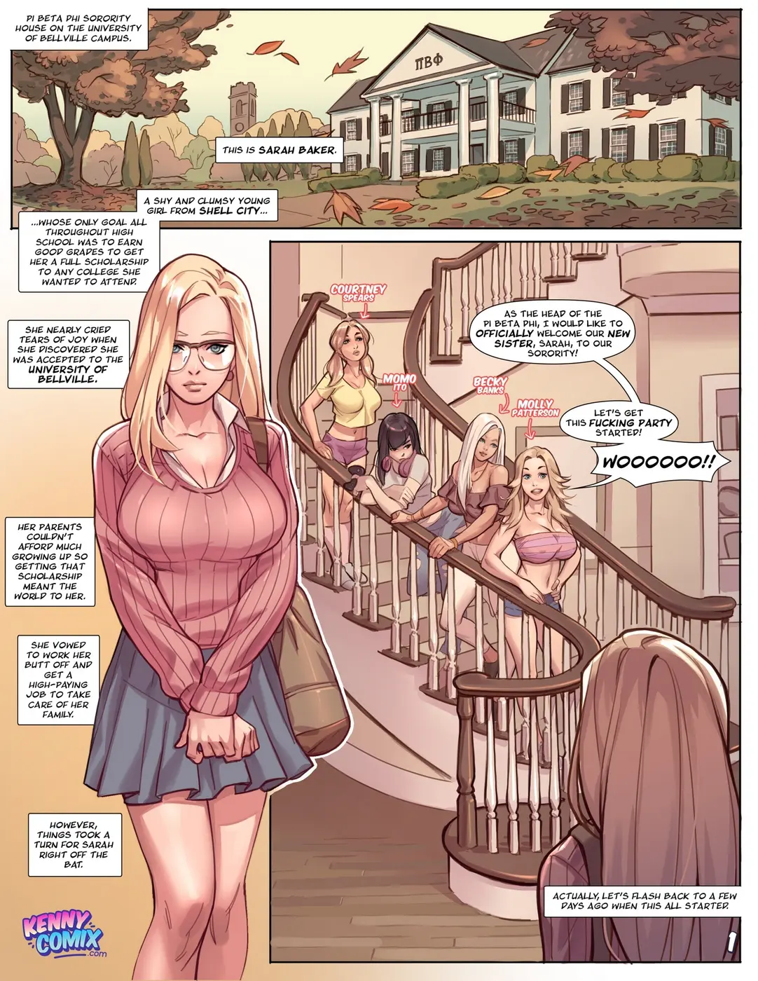 Naughty Sorority- The New Pledge- By Kennycomix