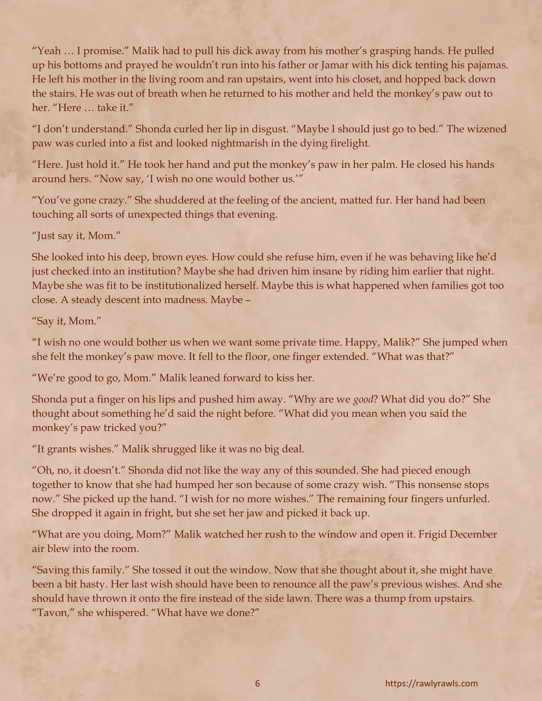 Five Twisted Wishes Chapter 4- (Rawly Rawls Fiction)- By FoxBlack