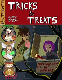 Tricks and Treats- By SlashySmiley