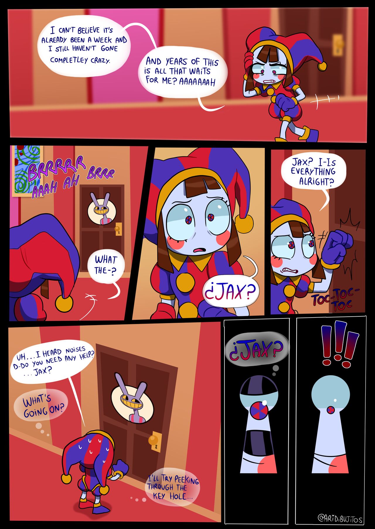 Jax’s Secret Part 1- (The Amazing Digital Circus)- By Aricueva