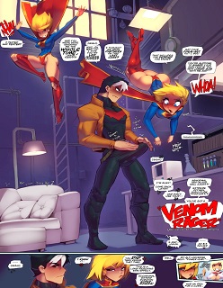 Red Hood x Supergirl- Venom Rager- By Fred Perry
