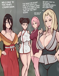 Tsunade, Sakura, Tenten & Hanabi- (Naruto)- By Arachnart